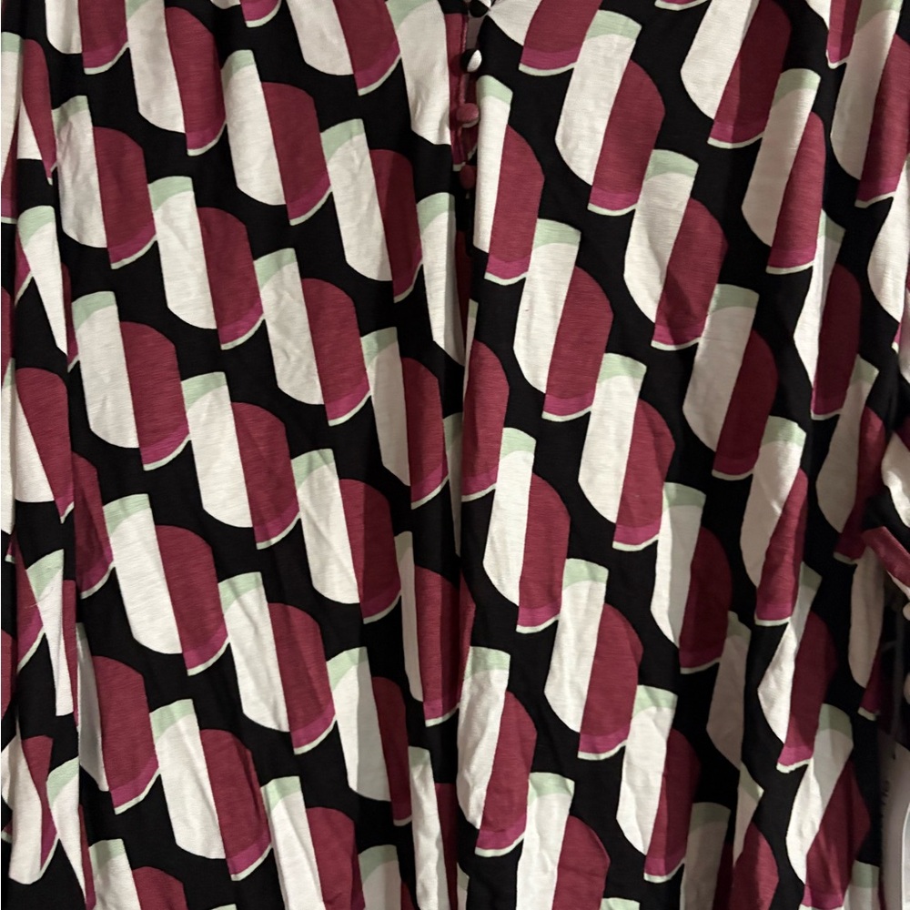 Liz Claiborne Multicolor Geometric Blouse